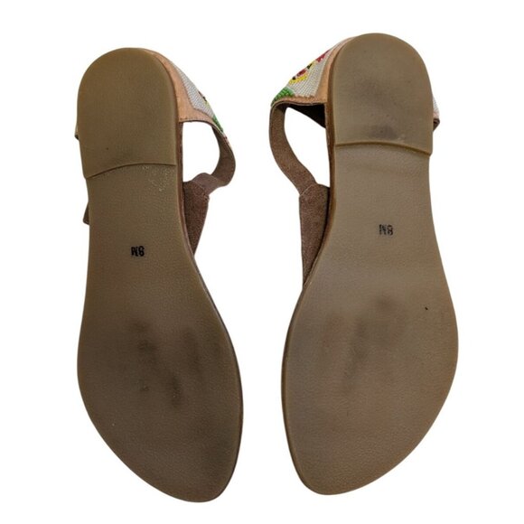 Matisse Navajo Beaded Leather Sandals Colorful Tribal Boho Womens Size 8 - Picture 7 of 9